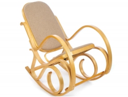 Кресло-качалка mod. AX3002-2 дуб-ткань бежевая 1089-4