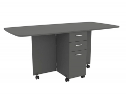 Стол книжка с ящиками 1-6702 Графит
