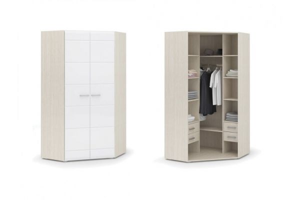 Шкаф угловой двухстворчатый Симба